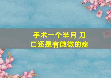 手术一个半月 刀口还是有微微的疼